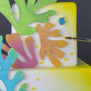 Painted Cut Out Cake